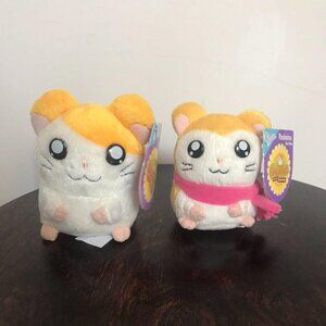 Pair of Hamtaro and Pashmina Ham Ham Soft Plush Stuffed Toy Animal
